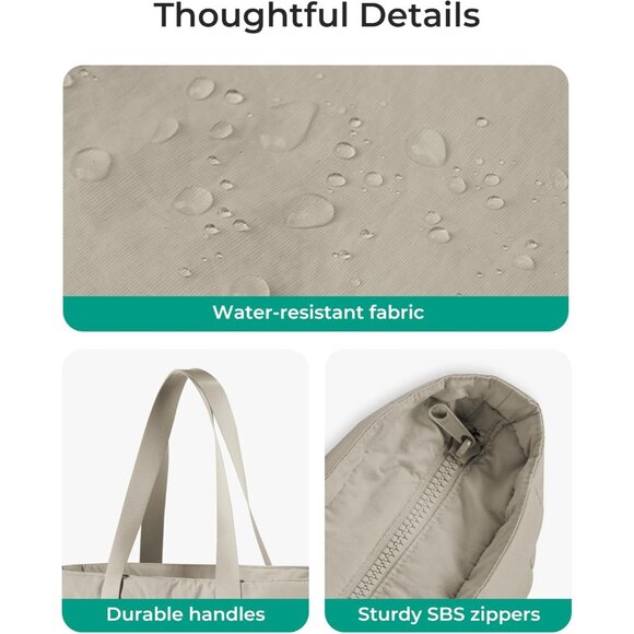 Tote Bag for Women, Tote Bag with Zipper Work Tote with Compartments Nurse Shoul - Picture 6 of 7